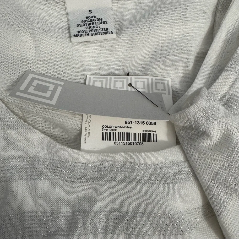 Liz Claiborne Silver Striped Tank Top - Picture 10 of 11